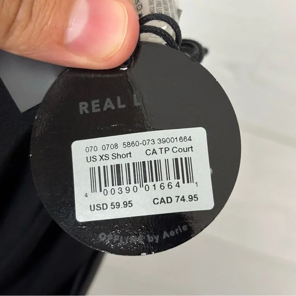 OFFLINE By Aerie Real Luxe Faux Leather Leggings Black NWT Size XS Short - Picture 10 of 10